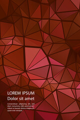 Fototapeta premium Brochure cover template vector design with triangles.