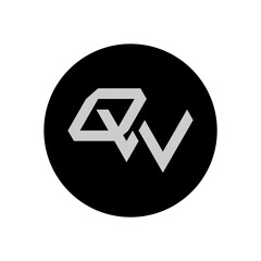 OW Letter Logo Design With Simple style