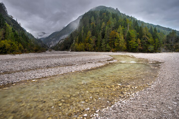 Fototapeta na wymiar Small River in Slovenia