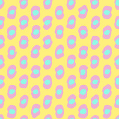 Leopard print in cute pastel colors. Trendy animal seamless vector pattern. Safari style background with cheetah pattern
