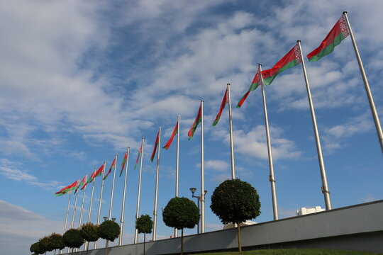 square on national flag in Belarus