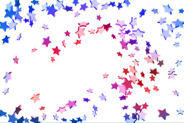 Abstract confetti flying star.