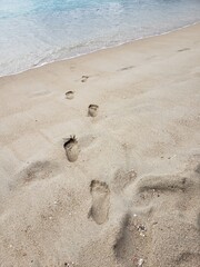 sandy footprints