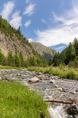 Livigno (italy) in summer. beautiful mountain landscape