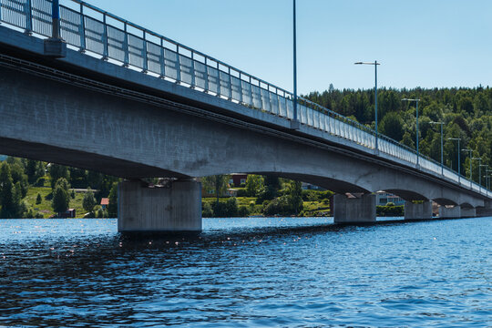 Indalsälven. Bridge on the Indalsälven River
