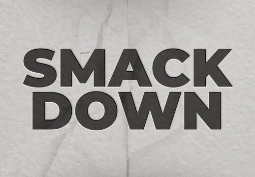 Paper Stamping Text Effect Style Mockup