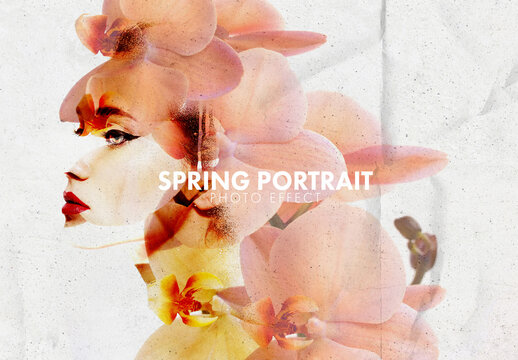 Spring Portrait Photo Effect Layout