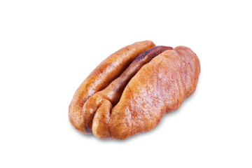 Pecan nuts on a white isolated background