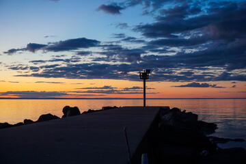 Port Wing Marina Lake Superior sunset