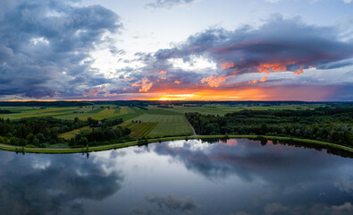 Sonnenuntergang Augsburger Land