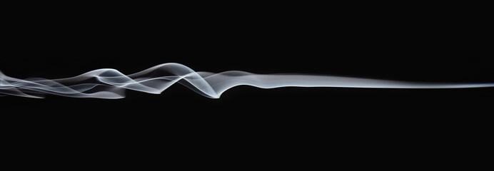 Smoke against black background