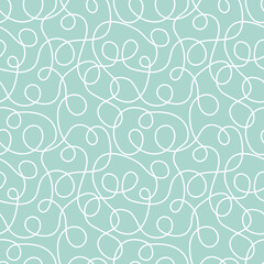 Vector seamless pattern with abstract lines and shapes. Trendy design for textile, wallpaper, wrapping paper