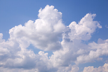 blue sky with white clouds on a Sunny summer day