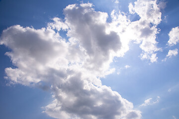 Obraz premium blue sky with white clouds on a Sunny summer day