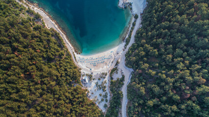 Porto Vathy Marble Beach in Thassos Island Greece