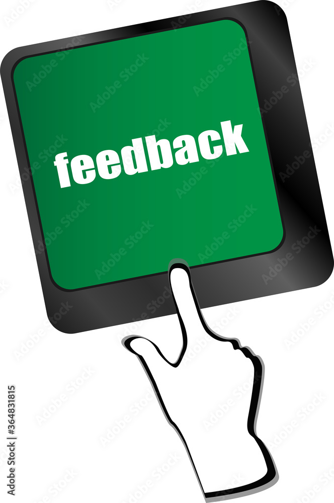 Poster feedback on computer keyboard key button
