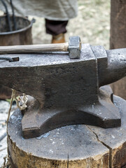 Hammer and anvil blacksmithing