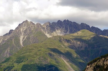 Fototapeta premium Bergblick im oberen Vinschgau