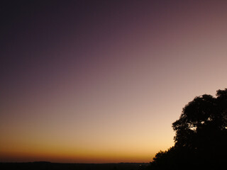 Obraz na płótnie Canvas Sky magenta color after sunset