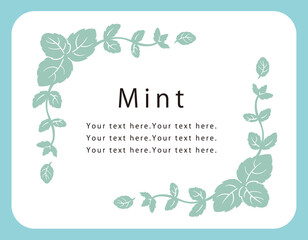 ミントのフレームイラスト素材。ベクター画像。 © 夏妃 吉野