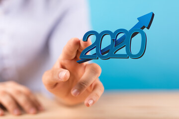 the 2020 business year up goals and success illustration