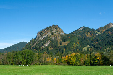 Beautiful fields and meadows of Bavarian Alps, Germany