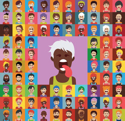 People avatars. Vector women, men avatar. - Vector