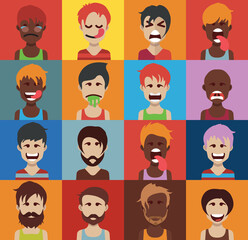 People avatars. Vector women, men avatar. - Vector