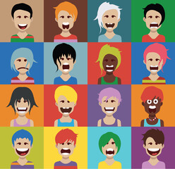 People avatars. Vector women, men avatar. - Vector