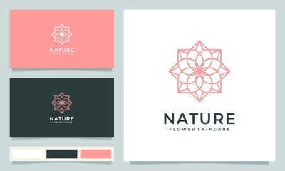 Luxury beauty skincare logo design, spa salon, flower concept