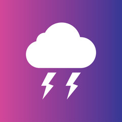 Lightning weather icon illustration isolated vector sign symbol