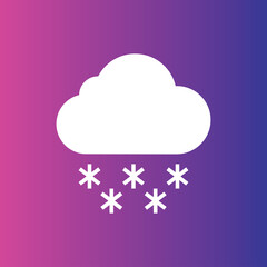 Snowy weather icon illustration isolated vector sign symbol