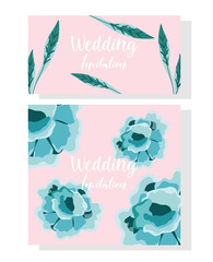 wedding invitation flowers decorative ornament card design