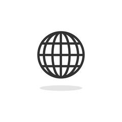 Vector Earth Globe icon isolated
