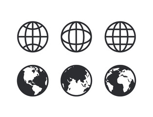  Globe collection icon symbol vector