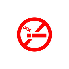  No smoking icon symbol vector