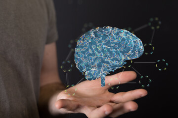 brain science neuron cocnept human brain illustration