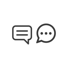  Speech Bubble With Text Lines icon vector