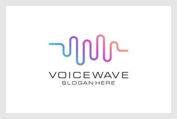 pusle logo design premium vector. logo can be used for music, multimedia, audio, aqualizer, recording, nightclub, dj, disco, store.