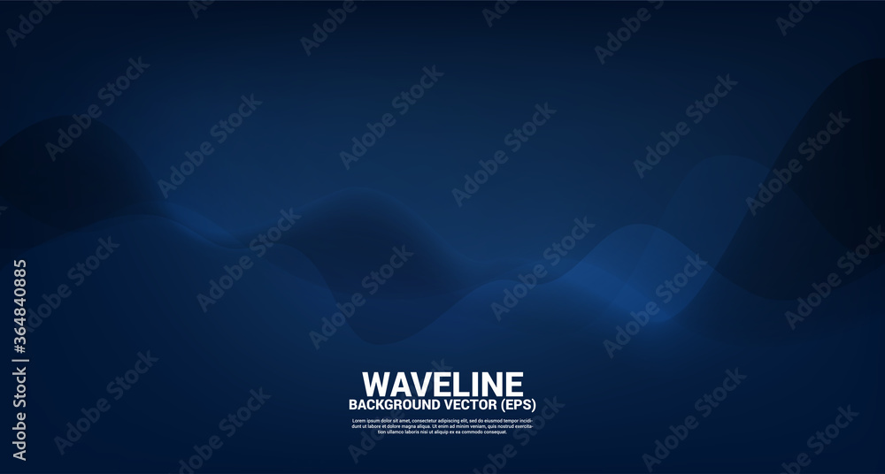 Poster blue fluid curve shape background. concept design for flowing futuristic and liquid wave style artwo