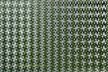 Abstract zigzag pattern with waves in blue green tones. Artistic image processing created by photo....