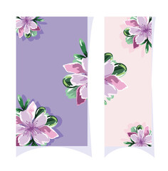 flowers in watercolor style for cards and wedding invitations
