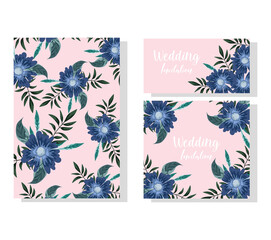 wedding invitation flowers decorative celebration card or banner