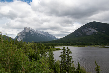 A picture of Mt. Rundle and Vermilion Lake.   Banff National Park,  AB Canada
