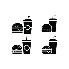 The best Fast food icons vector collection, illustration logo template in trendy style. Suitable for many purposes