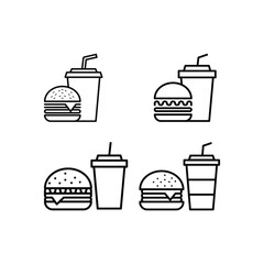 The best Fast food icons vector collection, illustration logo template in trendy style. Suitable for many purposes.