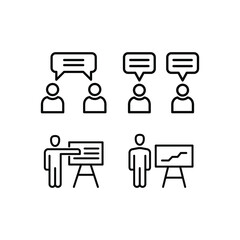 Management and Business Icon Vector Illustration Logo Template