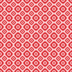 Two different sized squares with circles seamless repeat pattern background 