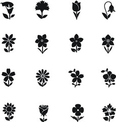 flower icon isolated on white background