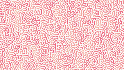 An abstract Reaction-diffusion or Turing pattern formation, coral reef, natural texture, in a coral pink gradient colour scheme. Vector illustration, for background/texture/wallpaper.